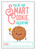 You Are One Smart Cookie printable Valetentine card