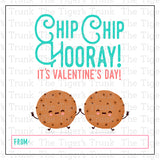 Chip Chip Hooray, It's Valentines's Day! printable Valetentine card
