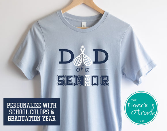 Tennis Shirt | Dad of a Senior | Class of 2024 | Short-Sleeve Shirt
