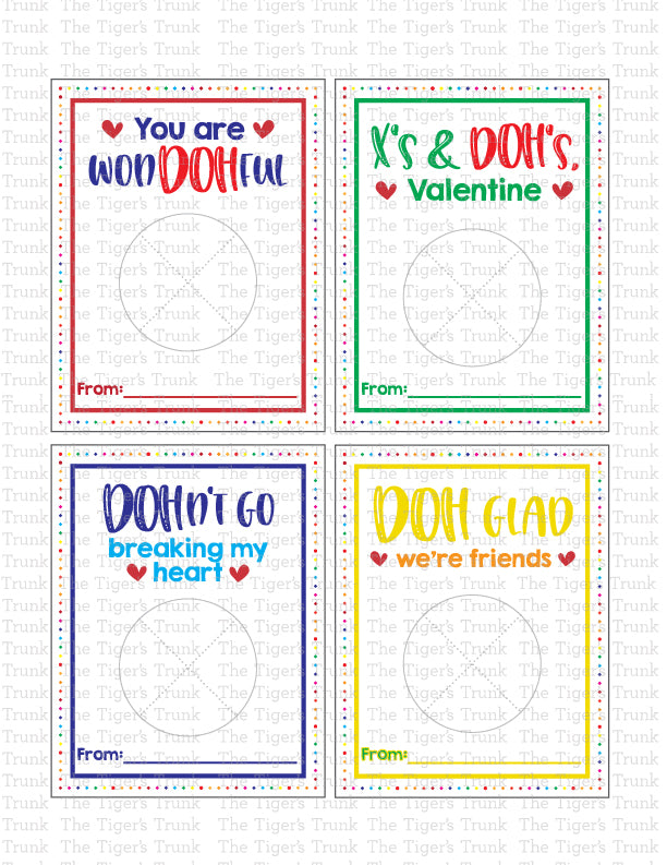Printable Valentine tags with fun puns, instant download non-candy Valentine gifts for classroom exchanges, teachers, and student gifts.