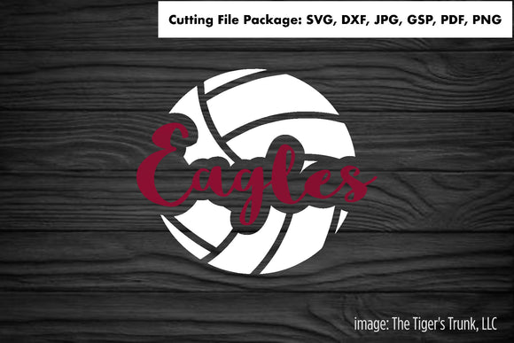 Cutting File Package | Volleyball Mascot | Eagles | Instant Download