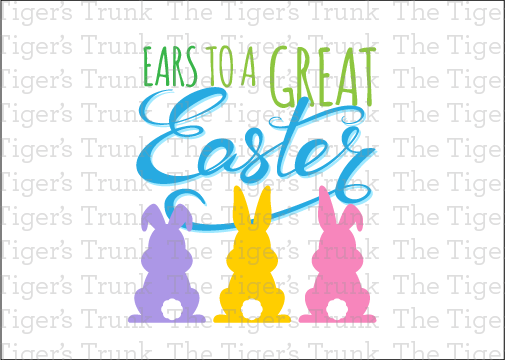 Ears to a Great Easter printable card