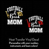 Football and Band personalized decal