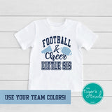 Football and Cheer Little Sis shirt