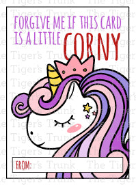 Forgive Me if This Card is a Little Corny Valentines Day Card