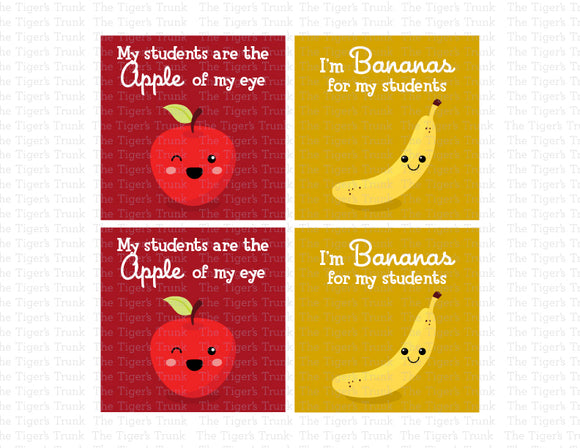 Fruity | Instant Download | Printable Valentine Tags from Teacher