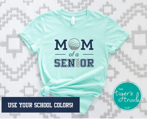 Golf Shirt | Mom of a Senior | Class of 2024 | Short-Sleeve Shirt