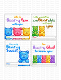 Gummy Bears Printable Valentine Cards
