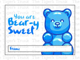 You are Bear-y Sweet printable Valentine card