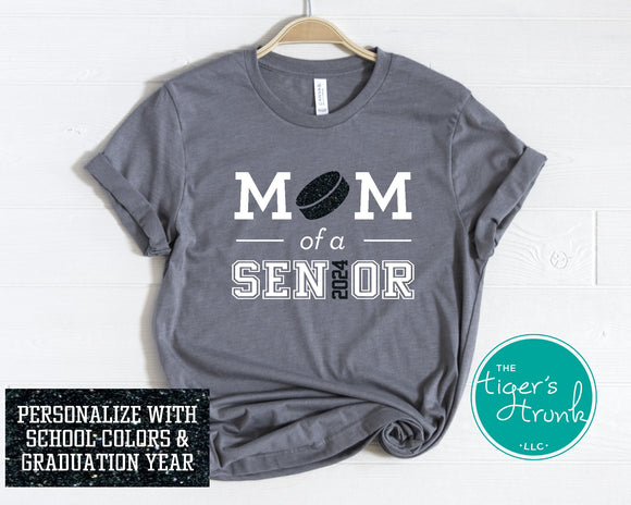 Hockey Shirt | Mom of a Senior | Class of 2024 | Short-Sleeve Shirt