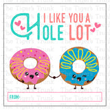 Donut Instant Download Printable Valentine Tags