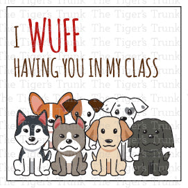 Printable Valentine cards for teachers with "So Doggone Cute" and puppy designs, instant download, set of 4 designs per sheet.