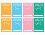 Finger Lights printable Valentine cards