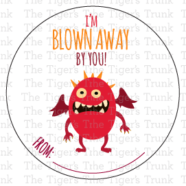 Printable Valentine stickers with bubble-themed puns, instant download round labels for classroom Valentine gifts and party favors.