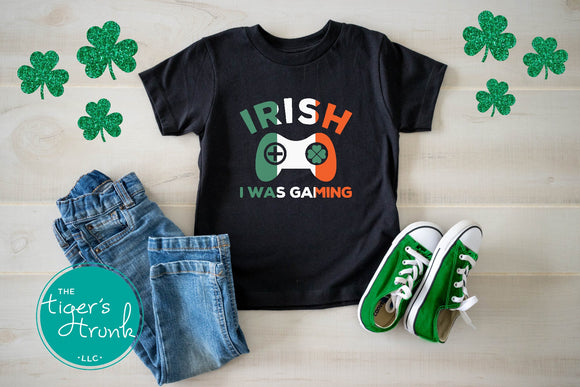 St. Patrick's Day Shirt | Irish I Was Gaming | Short-Sleeve Shirt