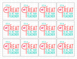 It's Such a Treat to Be Your Teacher | Instant Download | Printable Valentine Cards