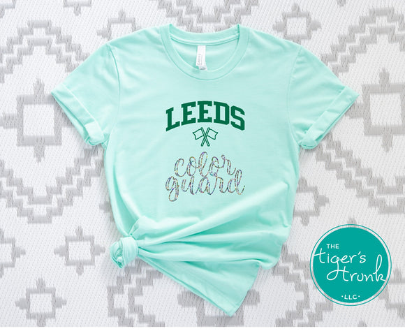 Leeds Greenwave Fan Gear | Band Shirt | Greenwave Color Guard | Short-Sleeve Shirt