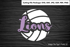 Cutting File Package | Volleyball Mascot | Lions | Instant Download