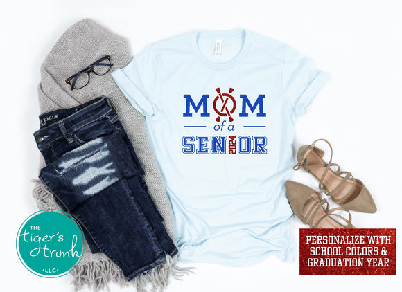 Band Shirt | Majorette Shirt | Mom of a Senior | Class of 2024 | Short-Sleeve Shirt