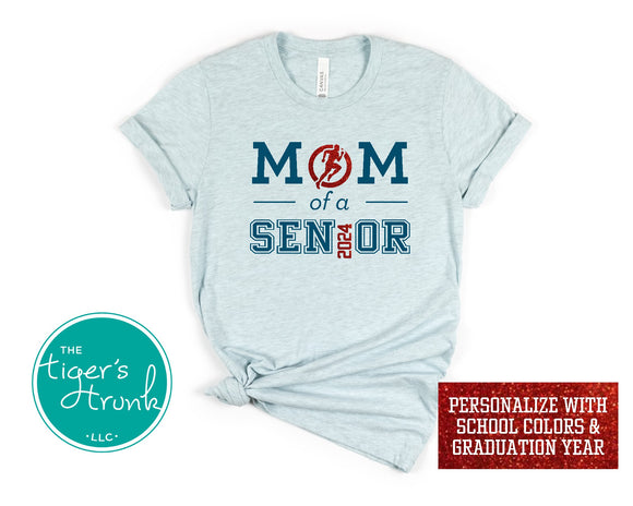 Men's Track and Field Shirt | Cross Country Shirt | Mom of a Senior | Class of 2024 | Short-Sleeve Shirt