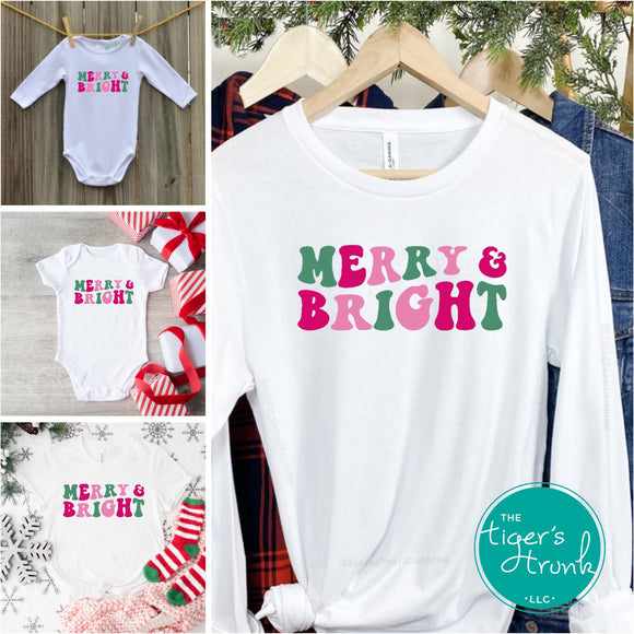 Merry & Bright Christmas shirts