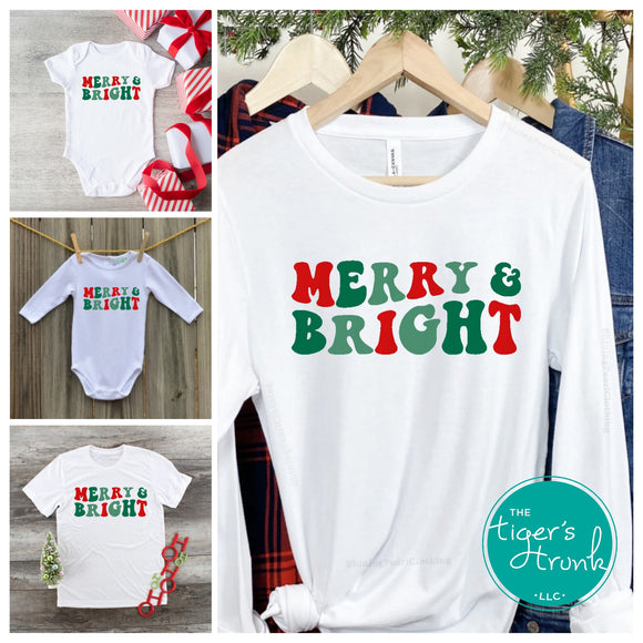 Merry & Bright Christmas shirts
