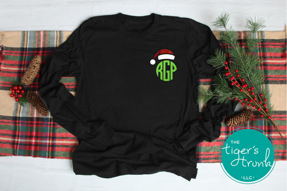 Monogrammed Christmas shirt