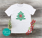 Monogrammed Christmas Tree shirt