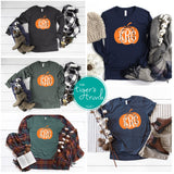 Monogrammed Pumpkin shirts