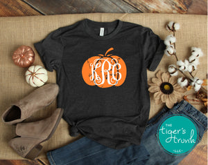 Monogrammed Pumpkin shirts