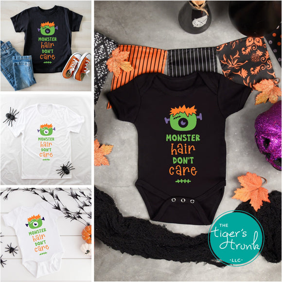 Monster Hair Don't Care Halloween shirts