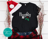 Naughty AF Christmas v-neck shirt