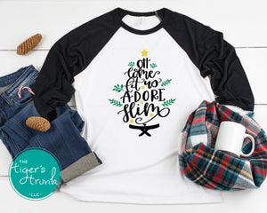 Oh Come Let Us Adore Him Christmas shirts