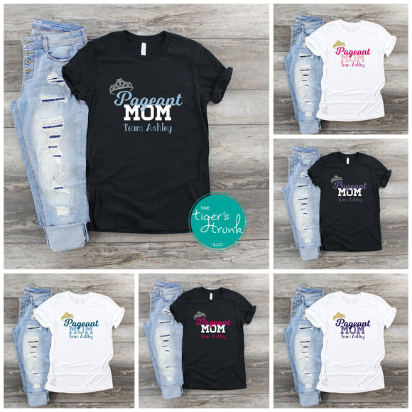 Pageant Mom personalized shirts