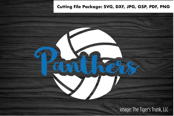 Cutting File Package | Volleyball Mascot | Panthers | Instant Download