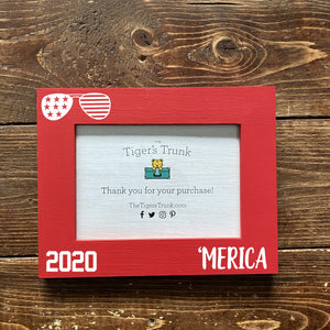 Patriotic | 4" x 6" Hand-Painted Wooden Picture Frame