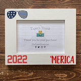 Patriotic | 4" x 6" Hand-Painted Wooden Picture Frame
