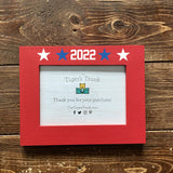 Patriotic | 4" x 6" Hand-Painted Wooden Picture Frame