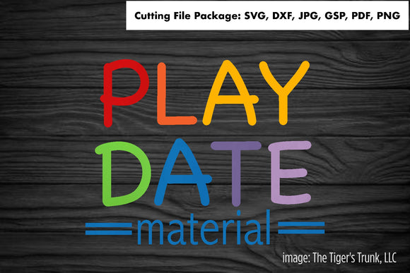 Cutting File Package | Kids Cutting Files | Play Date Material | Instant Download