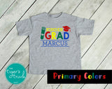 Kinder Grad shirt, gray with primary colors