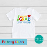 Kinder Grad shirt, white with primary colors