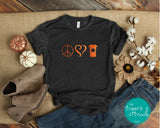 Peace Love and Pumpkin Spice Latte shirt