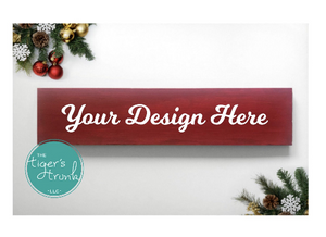 Red Christmas Sign Mockup