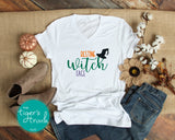 Resting Witch Face Halloween v-neck shirt