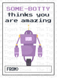 Some-Botty Thinks You Are Amazing printable Valentine card