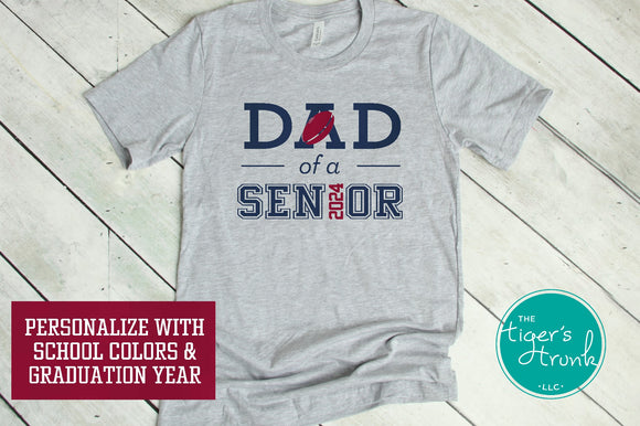 Rugby Shirt | Dad of a Senior | Class of 2024 | Short-Sleeve Shirt