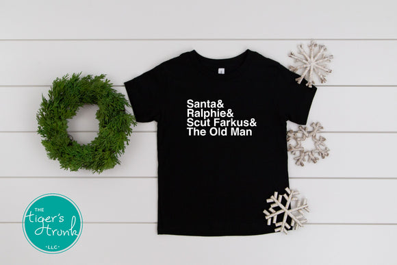 Santa & Ralphie & Scut Farkus & The Old Man Christmas shirt