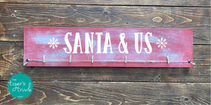 Santa & Us Christmas picture sign
