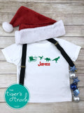 Santasaurus personalized Christmas shirt