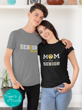 Basketball Mom of a Senior 2023 short-sleeve shirt and Class of 2024 Personalized Senior short-sleeve shirt